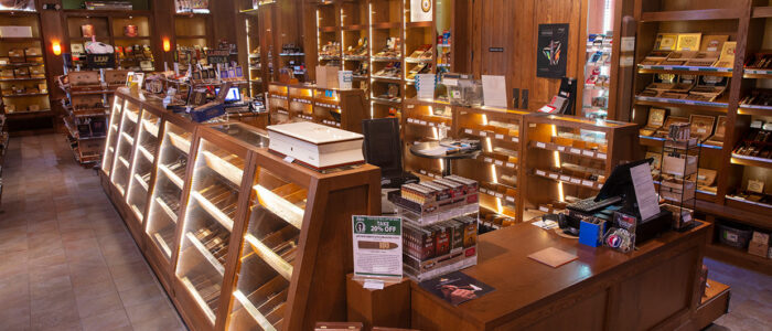 Famous Smoke Shop Retail Store Interior Checkout Counter