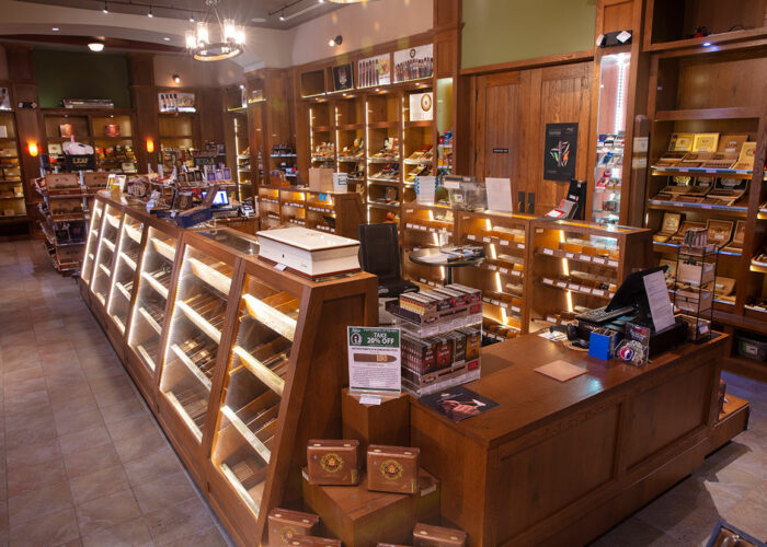 Famous Smoke Shop Retail Store Interior Checkout Counter