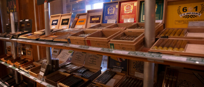 Famous Smoke Shop Retail Store Rocky Patel Shelves